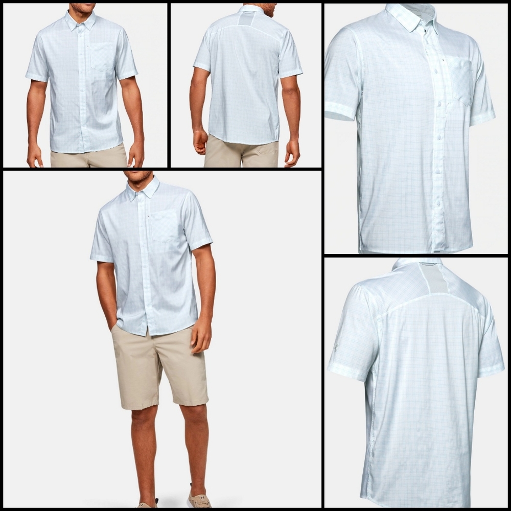 UA High Tide Plaid Short Sleeve